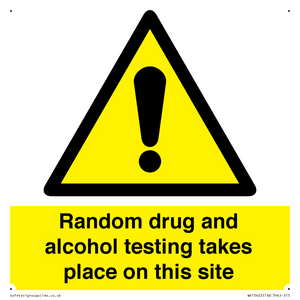 Random drug and alcohol testing takes place on this site